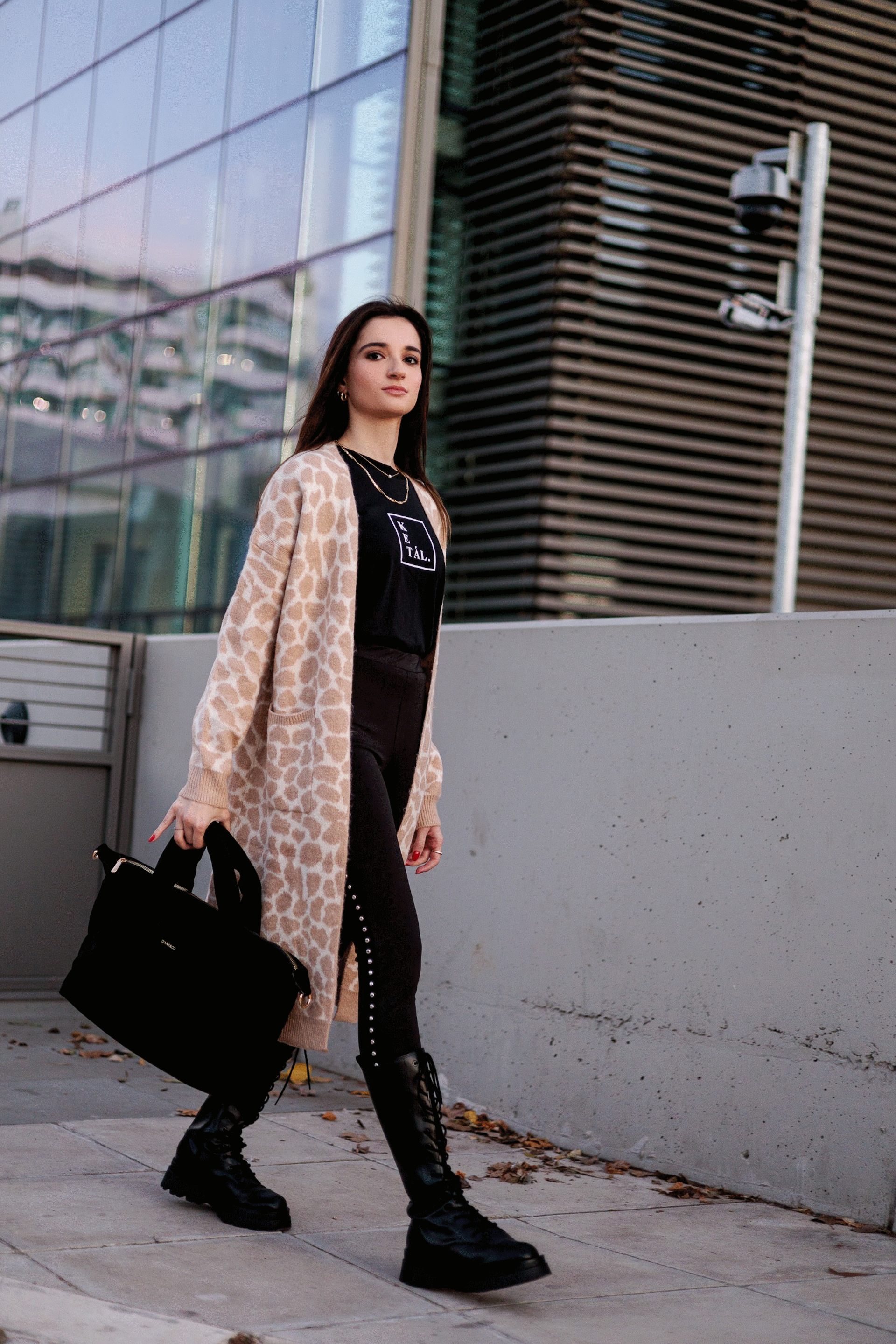 MAXI CARDIGAN ANIMAL PRINT 